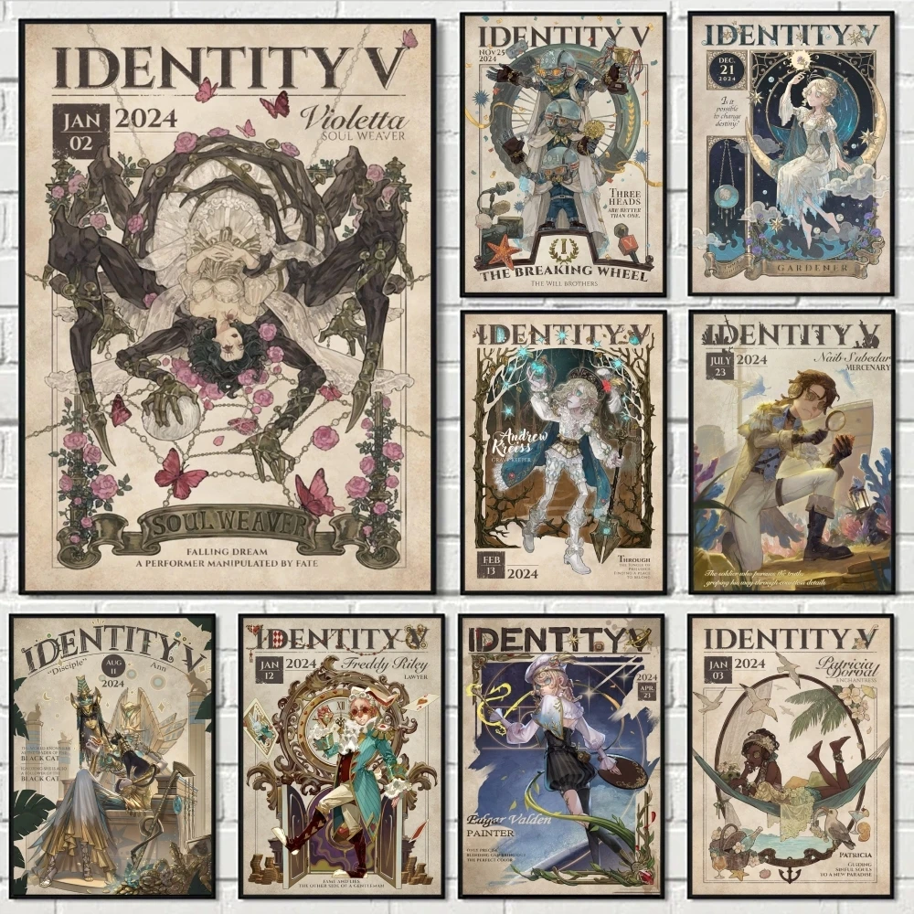 

Cool I-IdentityS V Painting Calligraphy Minimalist Print Canvas Poster Unframed Wall Art For Home Office Decor