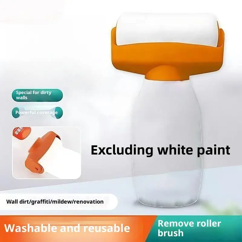 ●1Pcs Wall Repair And Touch-Up Tool Reusable 350ml Paint Roller Brush Water Based Latex Paint Plastic Bottle DIY Accesso