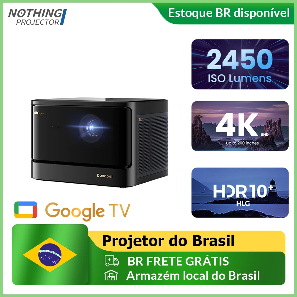 Dangbei Mars Pro 2 (DBOX02) Dlp 4k Projector Smart Google Tv Laser 2450 ISO Lumens Movie 3D Laser Projector المسرح المنزلي