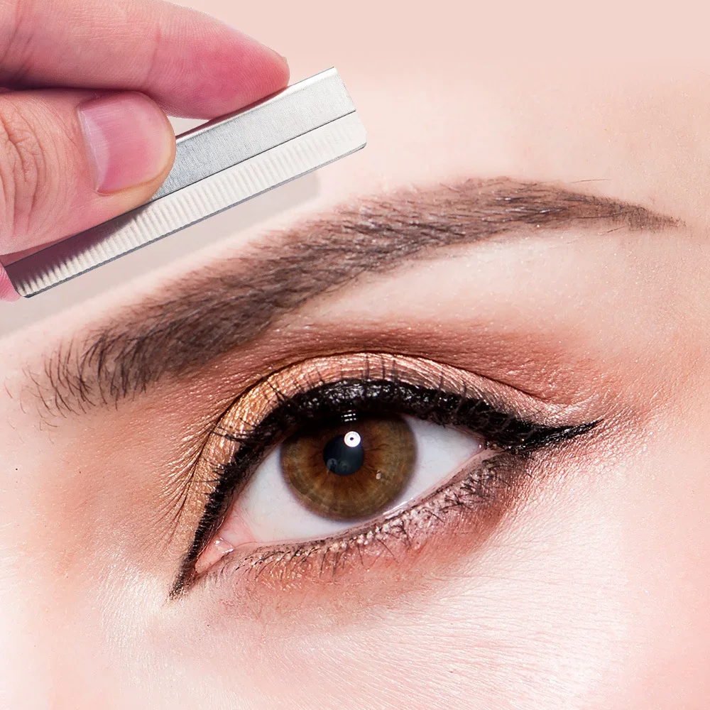 10 Box Stainless Steel Eyebrow Trimmer Hair Remover Women Razor for Eyebrows Face Shaver Hair Removal Knife Makeup Tattoo Tools