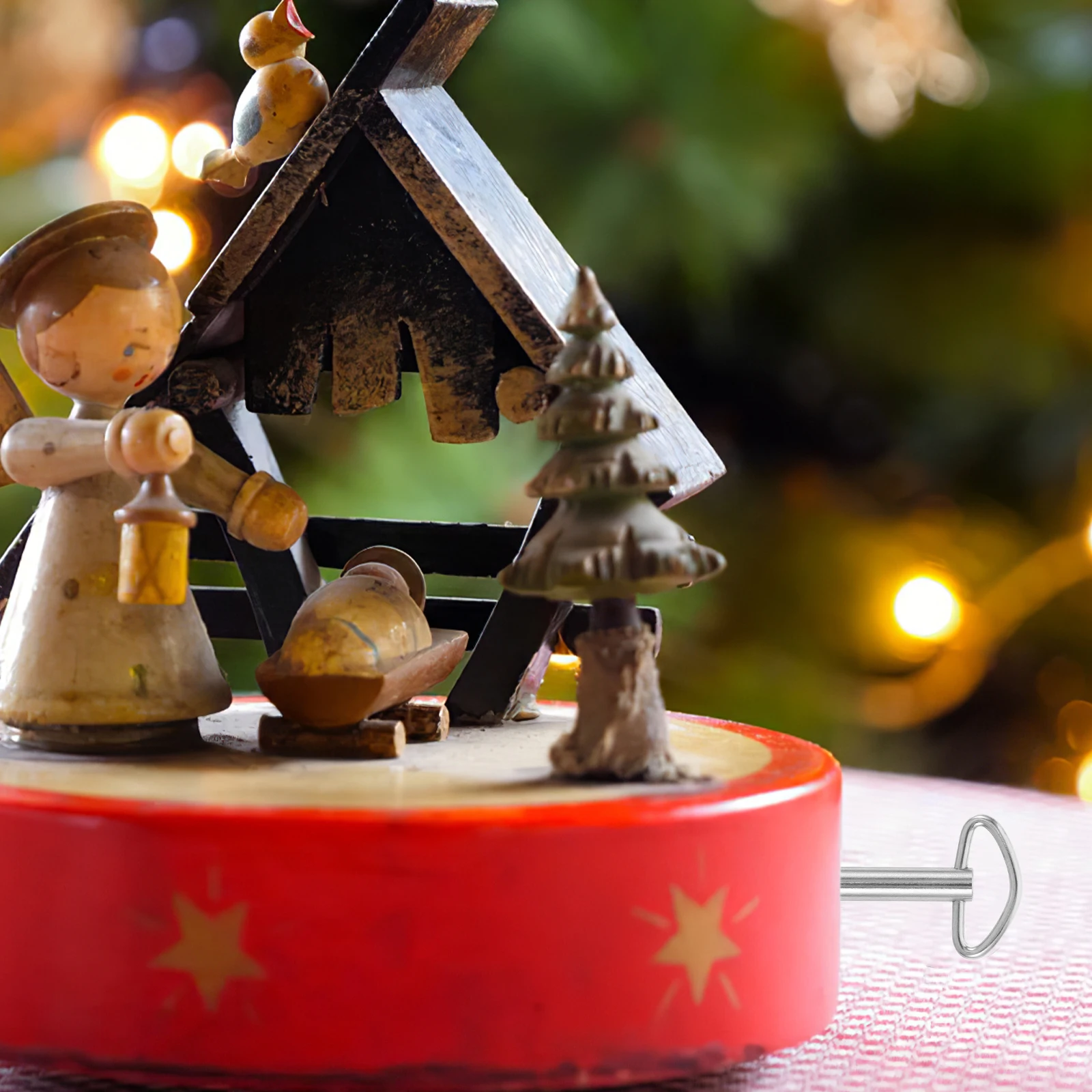 3Pcs Music Box Key Metal Replacement Mini Triangle Clockwork Winder for DIY Mechanical Timepiece Repair Tool Wind Up Box