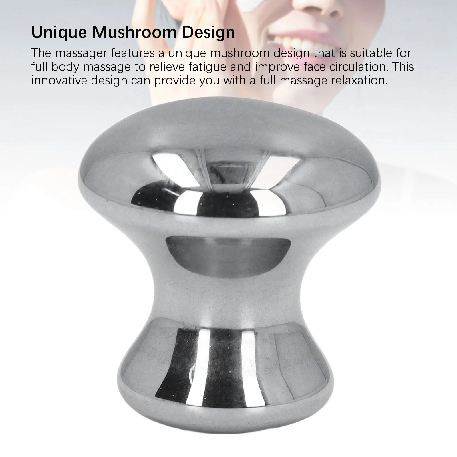 Mushroom Scraping Massager Mushroom Face Massager Facial Beauty Tool Exquisite Multifunctional Unique Stainless Steel for Body
