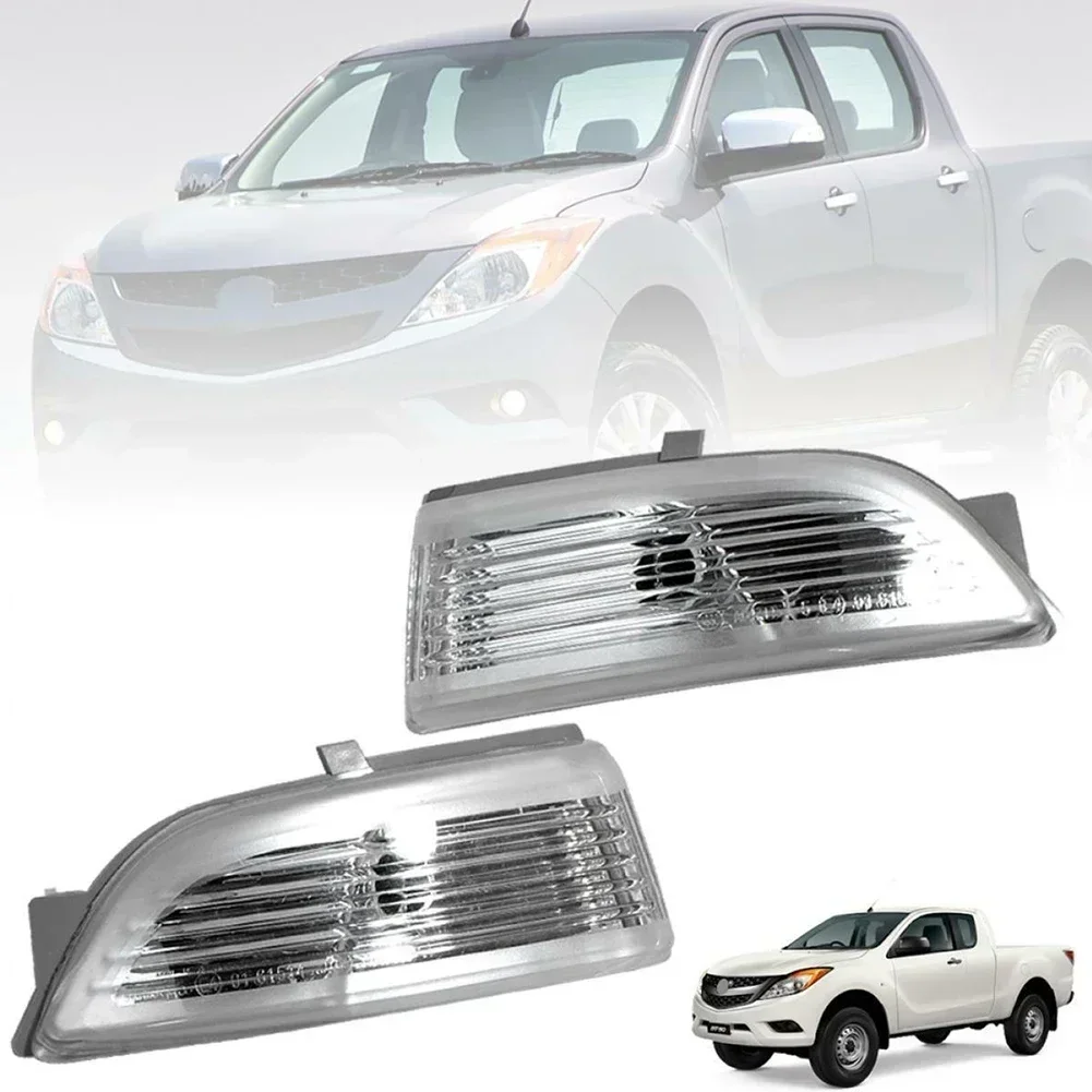 Pair Side Mirror Wing Mirror Light Lamp Cover For Mazda Bt50 2012-2015 Pickup For Ford Replace Car Accessories