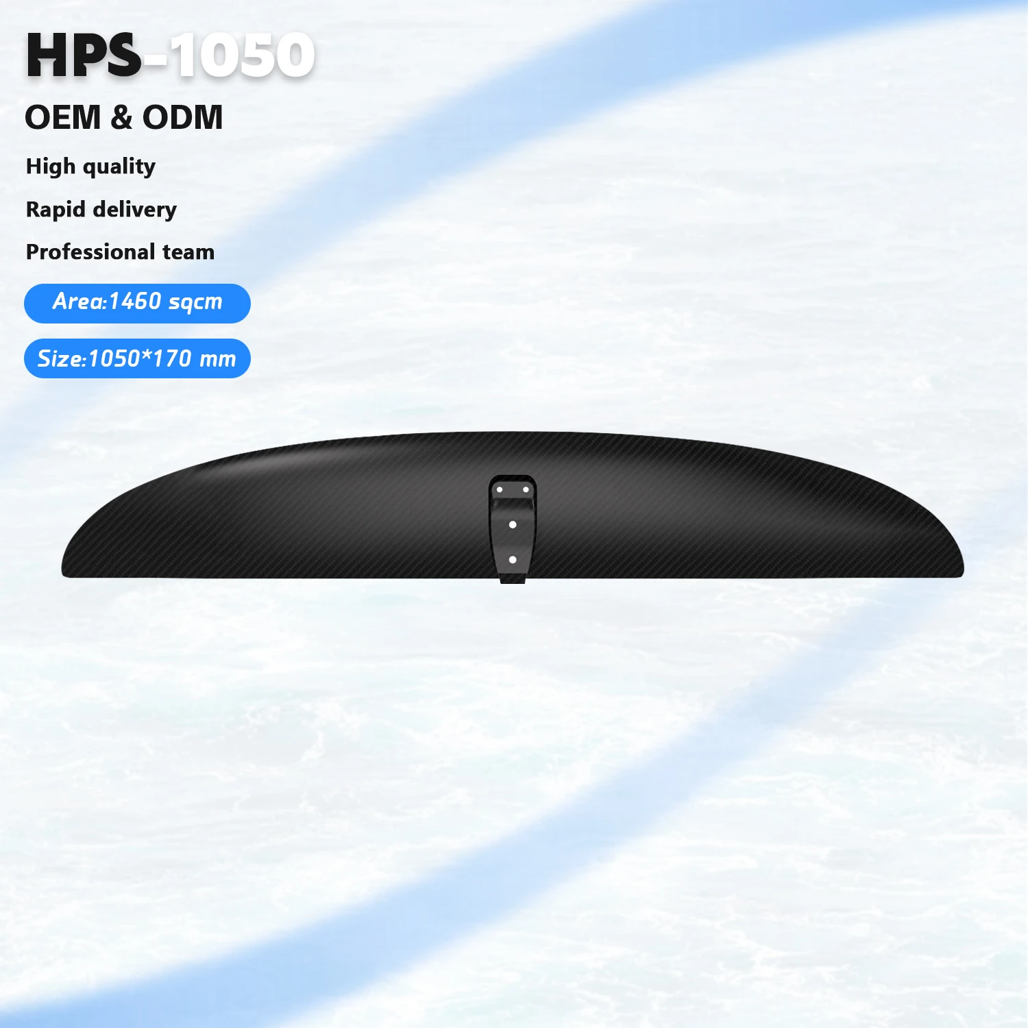 HPS 1050 Aluminum Carbon Kitesurfing Water Sports Foil Board Wingfoil Surfboard Dock Start Hydrofoil Pumping Front Wing