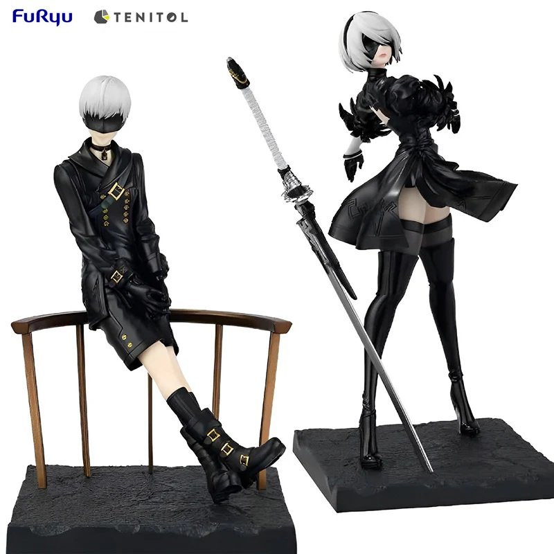 

FuRyu TENITOL TV Ver. NieR:Automata Ver1.1a 9S Yorha No. 2 Type B YoRHa No. 9 Type S PVC 22/18CM Anime Action Figures Model Toy