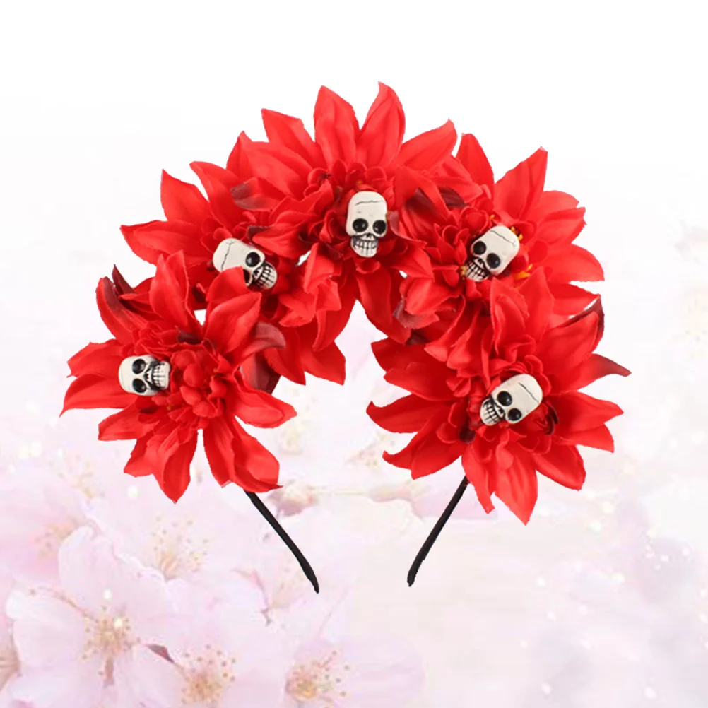 

1Pcs Skull Headband Red Lightweight Premium Material Halloween Carnival Masquerade Party Hair Hoop Cosplay Costume Accessory