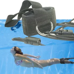 Adjustable Swim Training Resistance Elastic Belt Swimming Pool Exerciser Safety Rope Latex Tubes Swimming Training Rope