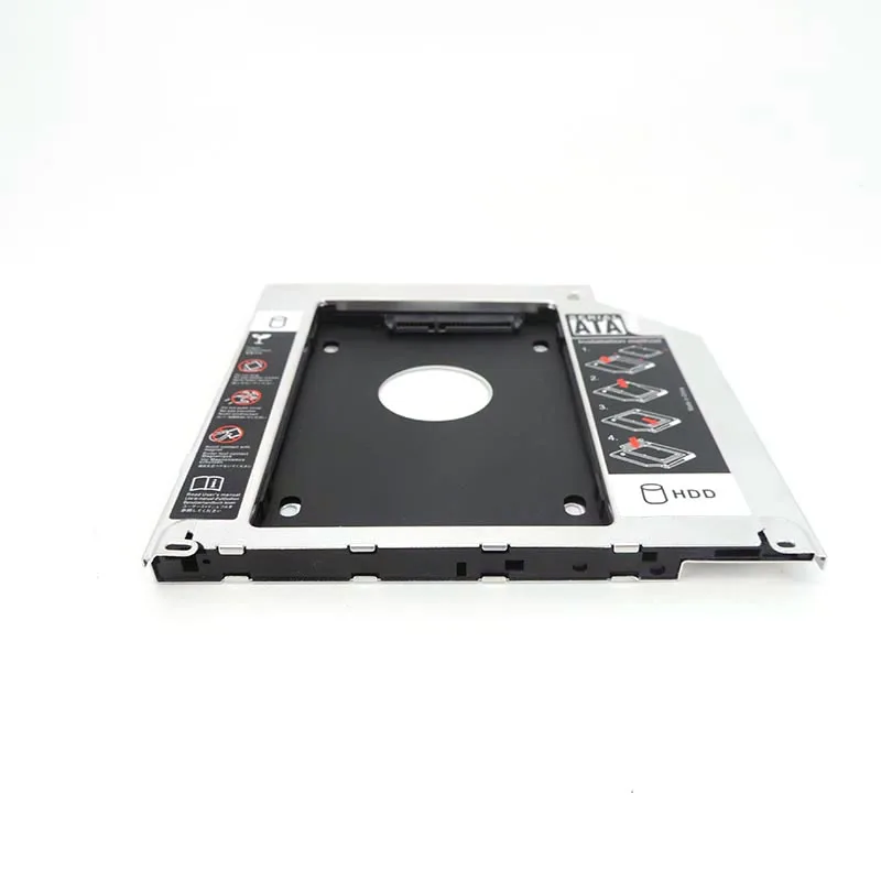 Alluminio 2nd Second Hdd Caddy 9.5mm 12.7mm Optibay SATA 3.0 2.5 ''SSD DVD CD-ROM adattatore per custodia custodia per disco rigido