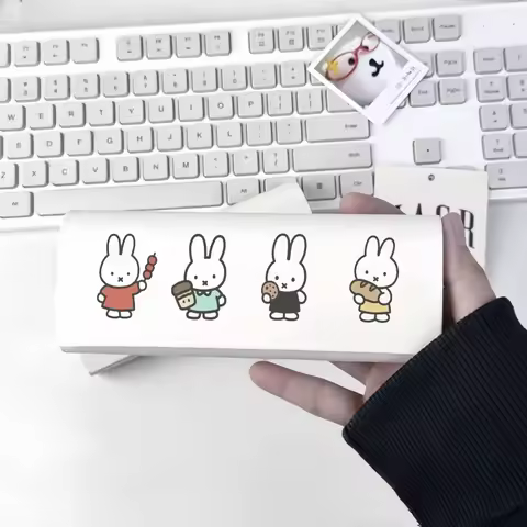 Cartoon Miffy Glasses Case Magnetic Portable Myopia Glasses Sunglasses Eyeglasses Storage Box Cute Miffy Rabbit Periphery Gift
