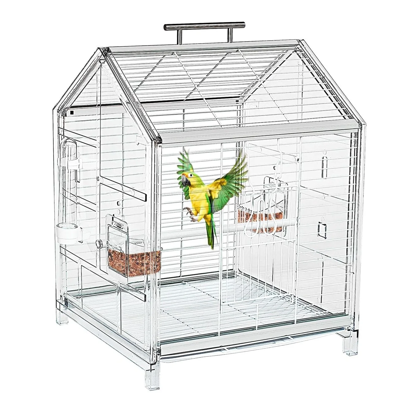 

Пользовательские Am-azon, Лидер продаж, акриловая прозрачная прозрачная птица, авиационная клетка для домашних животных, клетка для голубей, авиационная клетка из нержавеющей стали для птиц C