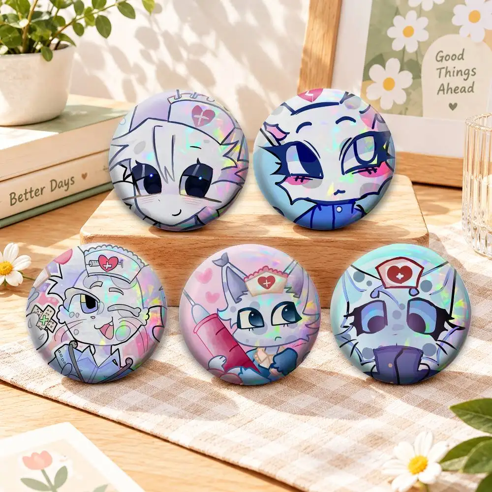 H-Head Nurse Animal Hospital Badges Creative Tinplate Button PinsBrooch Badge Clothes Backpack
