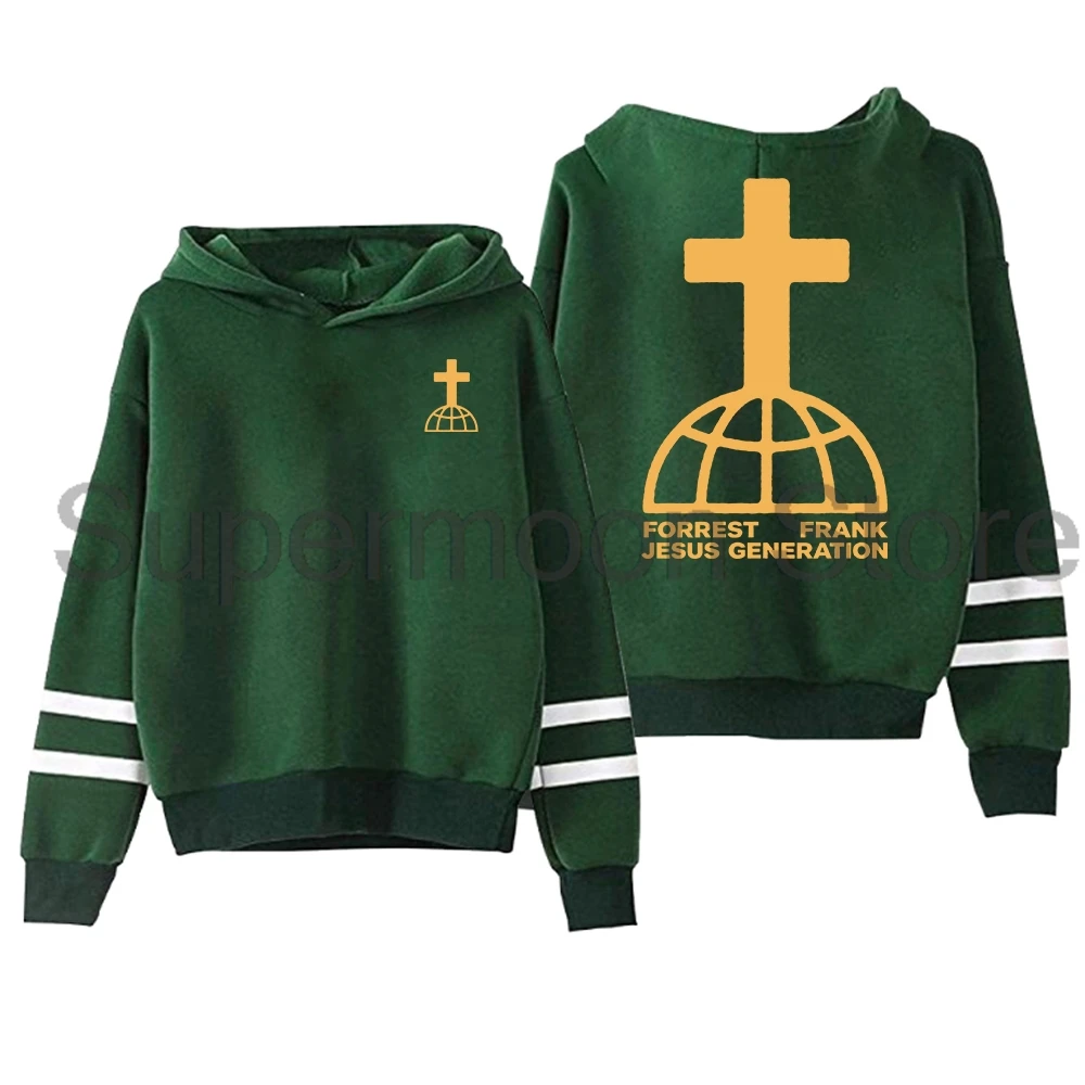 Forrest Frank The Jesus Generation Hoodie Pocketless Parallel Bars Sleeve Streetwear Women Men Hooded Sweatshirt