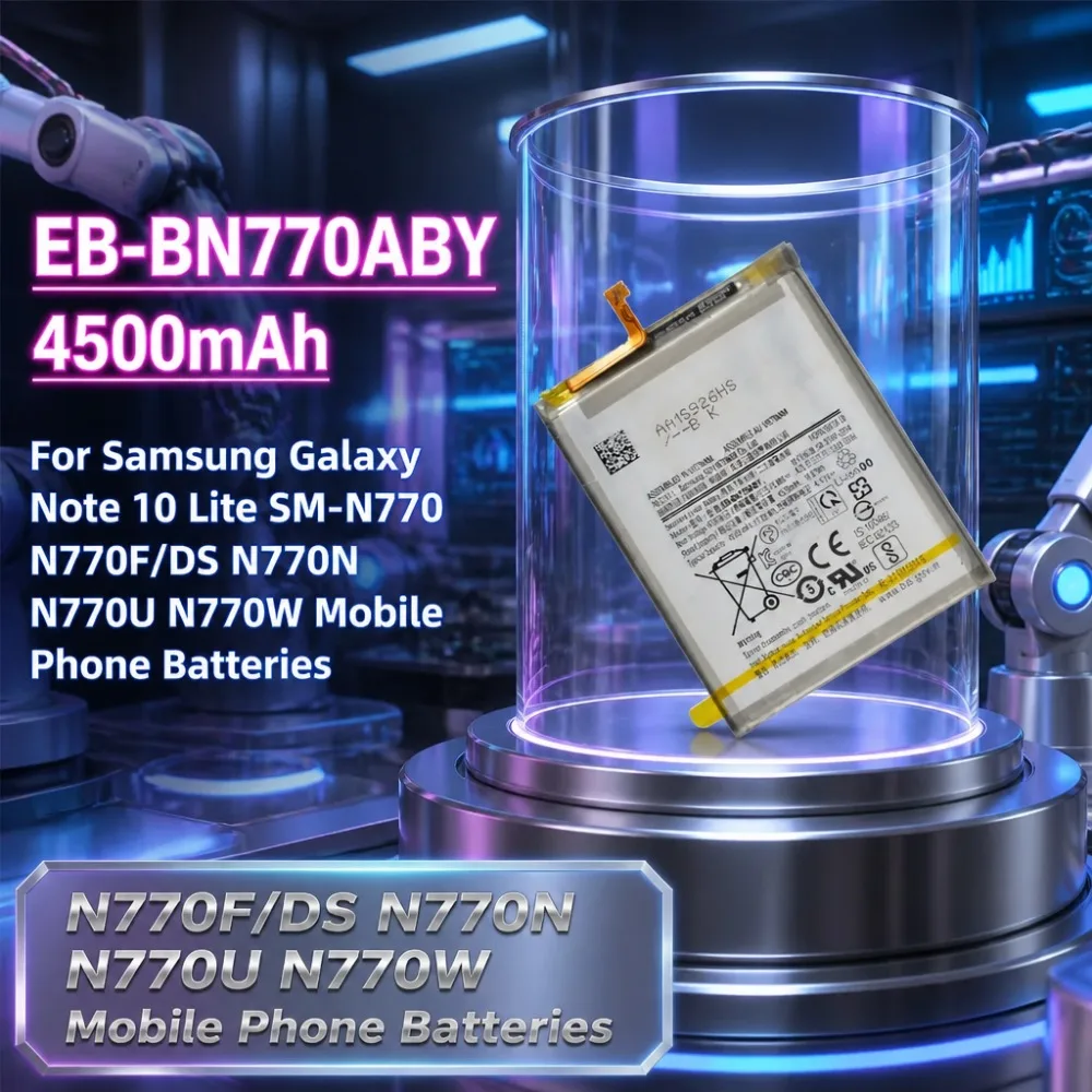 

EB-BN770ABY 4500mAh 3.86V New Battery For Samsung Galaxy Note 10 Lite SM‑N770 N770F/DS N770N N770U N770W Mobile Phone Batteries