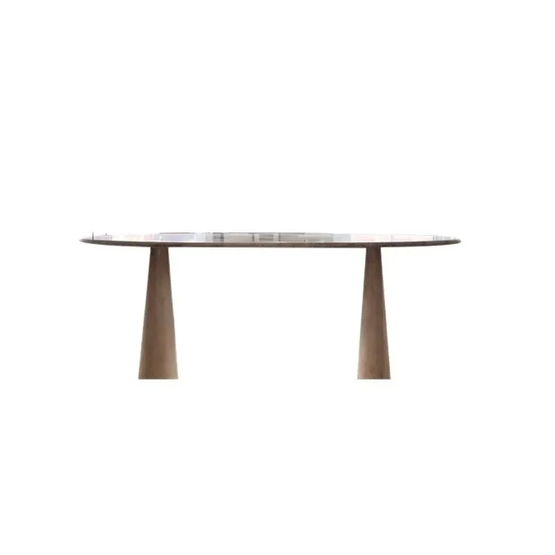 

Wabi-sabi style creative light luxury natural dining table, designer style, model room, living room, sofa, fashion table