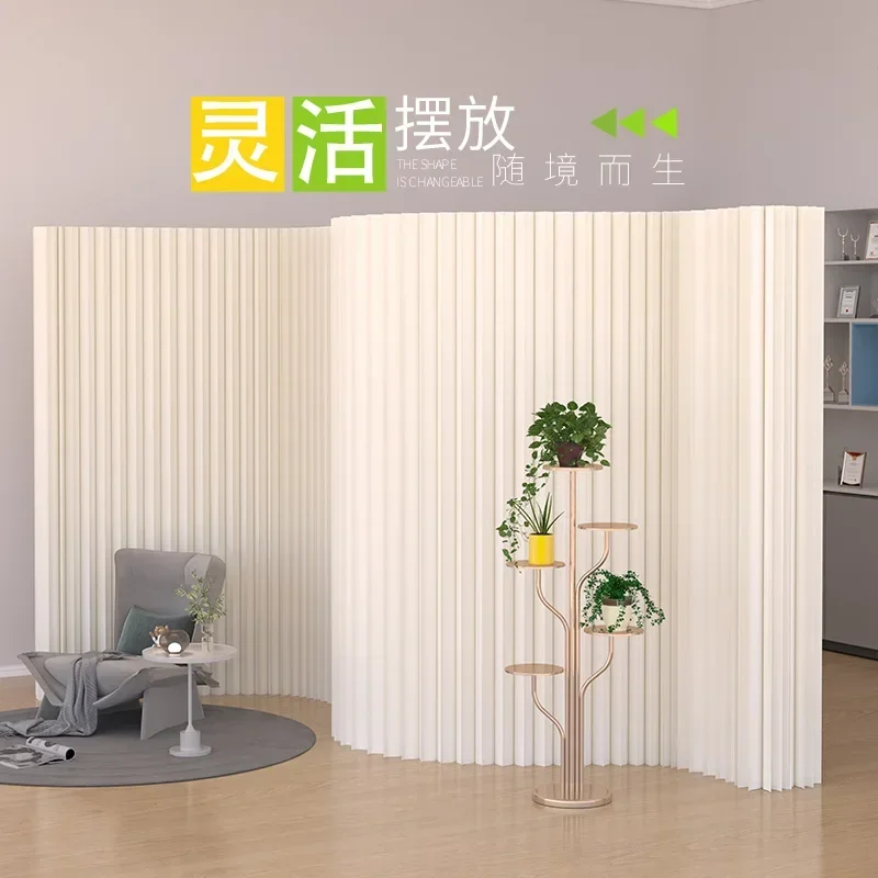 Paper art screen office living room window commercial exhibition screen folding mobile partition wall simple self-installation