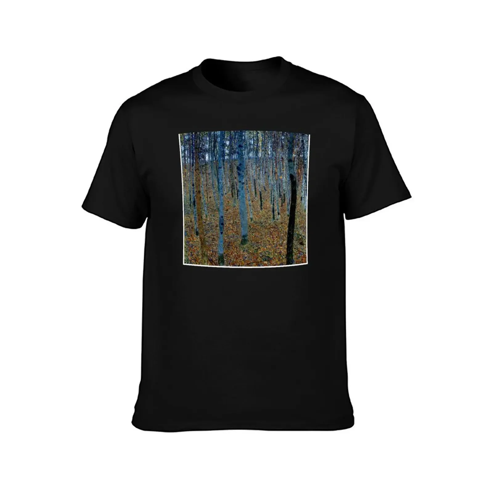 GUSTAV KLIMT : Vintage The Beech Grove Print T-Shirt baggy shirts Blouse men t shirt