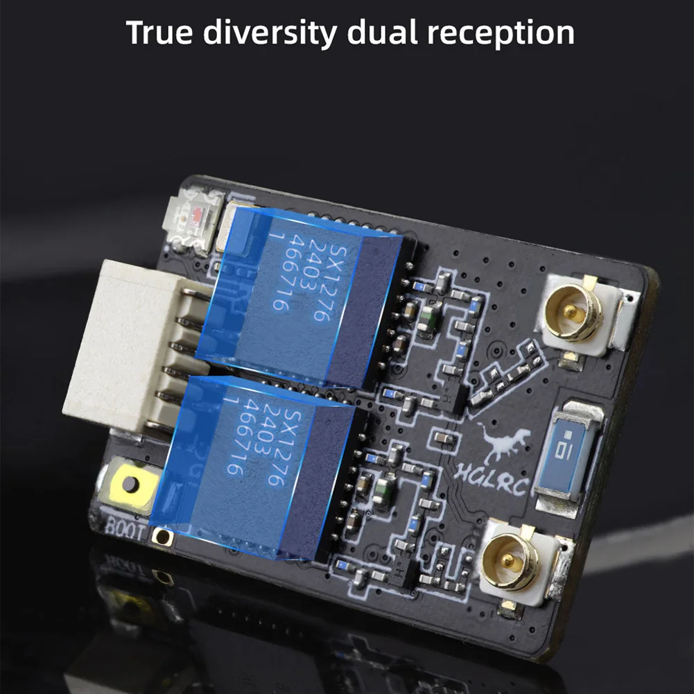 HGLRC ELRS GEMINI RX Receptor duplo 2.4G / 915Mhz para avião RC FPV drone de longo alcance