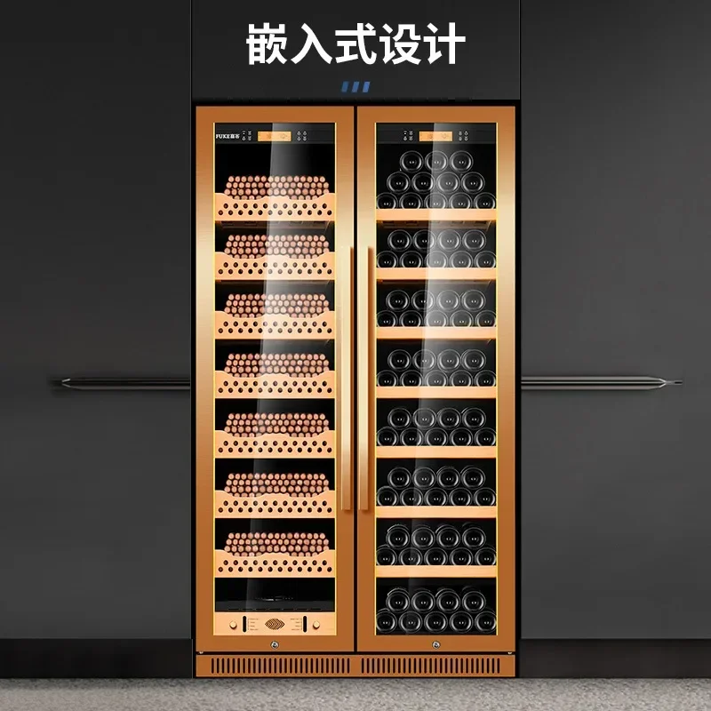 TAO 320WB Cigar Cabinet Intelligent Constant Temperature and Humidity Cigar Cabinet Solid Wood Large Capacity Double Door
