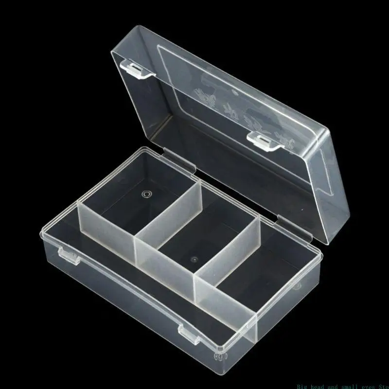 581C Rectangular Coin for Case Coin Holder Empty Transparent Collection for Case for Storage Jewelry Rings Bead Button