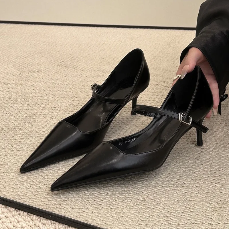 

Women Pointed Toe Heels Shoes Sexy Dress Thin Heel Women Shoes Pointed Toe Ladies High Heels Casual Mules Shoes Luxury Designer
