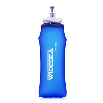 Widesea Camping 600ml Soft Water Bottle Drinking Sport Folding Bag Flask Outdoor Running…