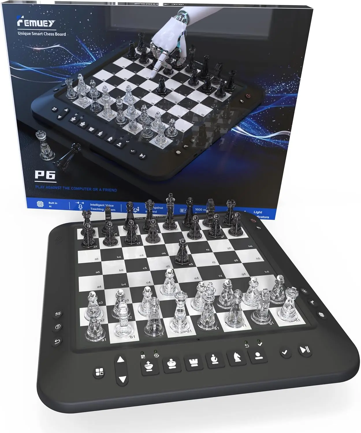 Chess Set Board Game, Computer Game, Electronic Game, LEDs,Built-in Battery, Great Partner for Play