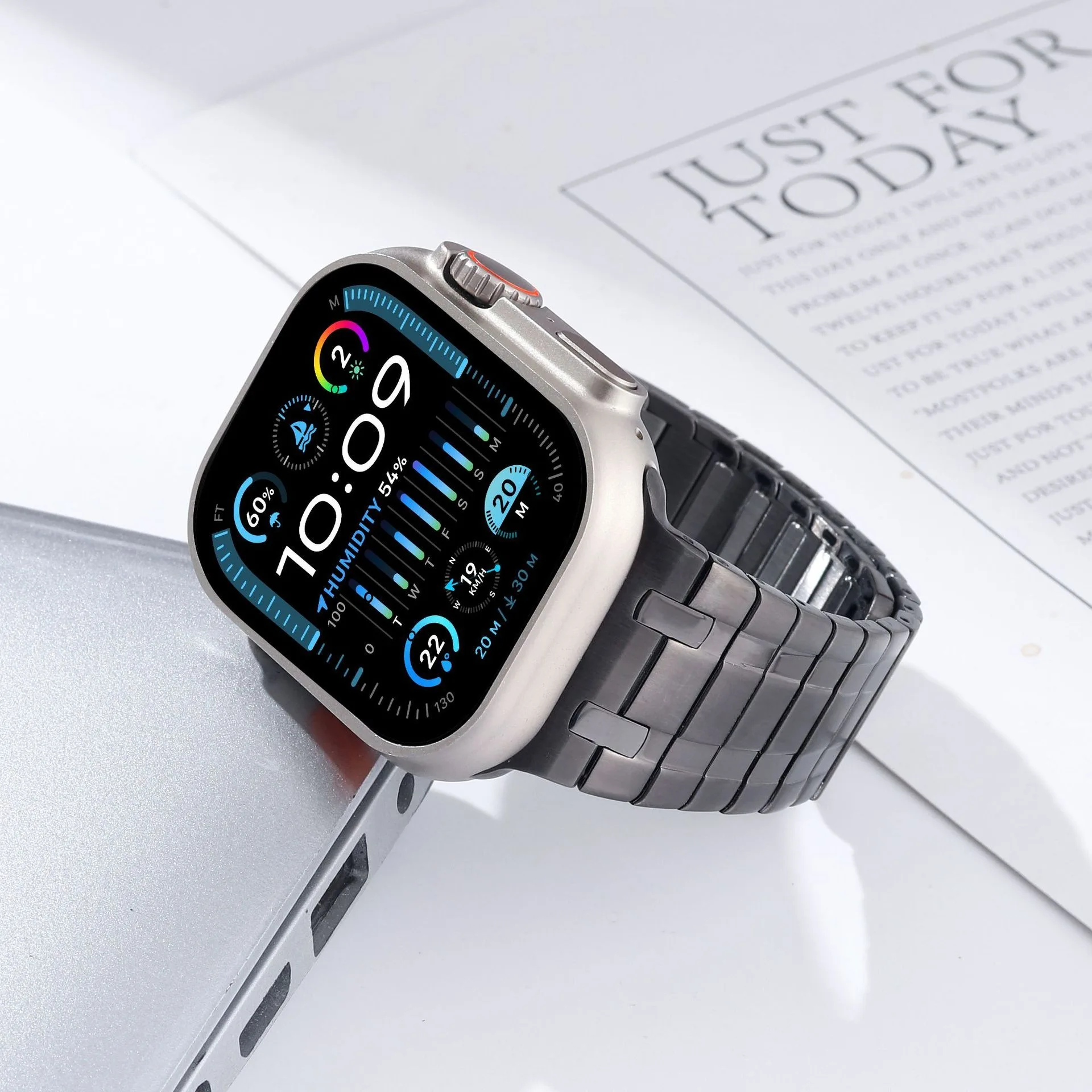 حزام معدني لساعة أبل الترا 3 2 49 مللي متر 11 10 46 مللي متر 42 مللي متر سوار فولاذي مغناطيسي iWatch 9 8 7 6 5 SE 45 مللي متر 41 مللي متر 44 مللي متر 40 مللي متر