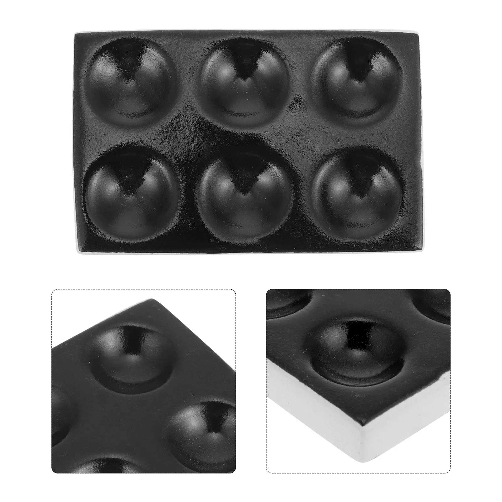 1Pcs Ceramic Reaction Plates 6 Hole Porous Design Smooth Surface Easy Experiment Well Plate for Chemistry Teaching