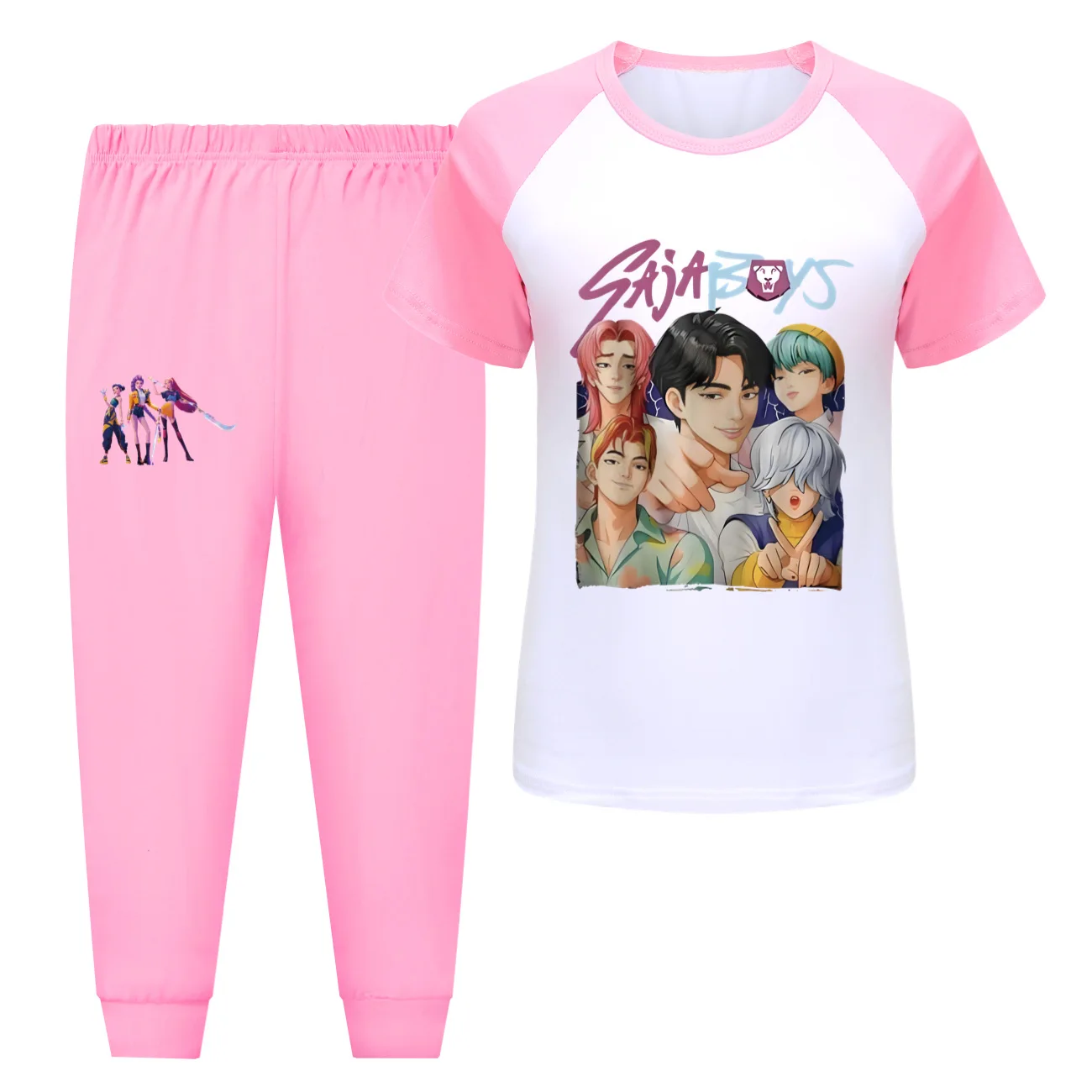 

KPop Demon Hunters Pyjamas Kids Cartoon Set Long Sleeve 2pcs Home Sleepwear Pants for Boys/Girls Baby Summer Collection SAJABOYS