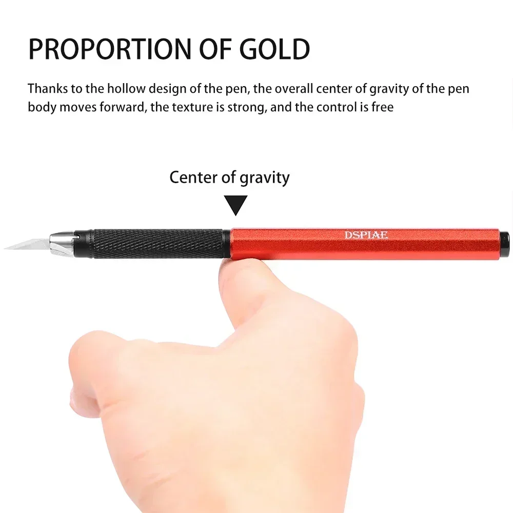 Imagem -03 - Dspiae At-dk01 Modelo de Precisão Escultura Lâmina Larga Caneta Faca Conjunto de Ferramentas de Corte Modelo de Plástico Ferramentas de Construção para Modelo Militar Diy