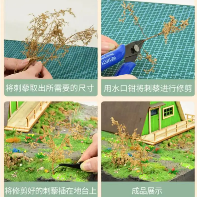 Miniatur Spiny Quinoa Simulation Bäume Pflanzen für Eisenbahn Zug Layout/Militärlandschaft/Wargame/DIY Modellbau/Diorama 1Box