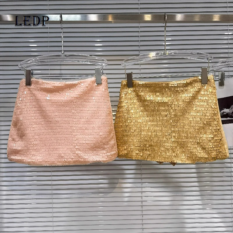 

2026 Spring New Women's Short Skirt French Retro Design Performance Catwalk Bright Sexy Hot Girl Fringed A-line Skirts Ladies