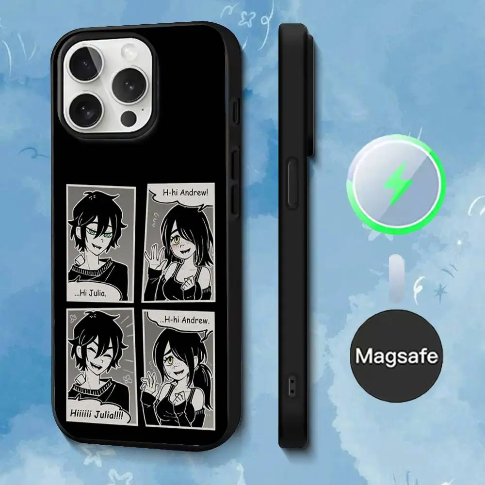 Чехол для телефона T-The Coffin A-Andy Leyley для iPhone 17,16,15,14,13,12,11, Pro, Max, Plus, Mini, SE4, E с магнитной беспроводной зарядкой Magsafe