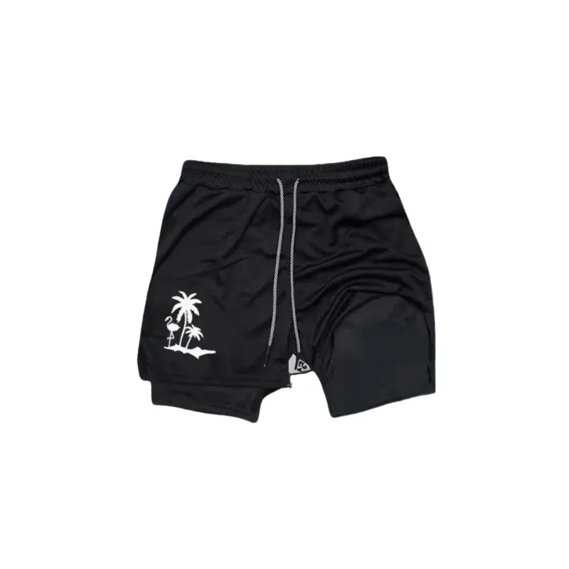 Shorts de sport 2-en-1 pour hommes, séchage rapide, avec boucle porte-serviette, idéal pour la gym, les activités de plein air et l'été – Nouvelle collection tendance