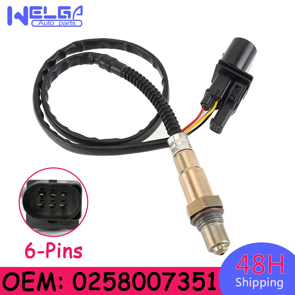 

OEM# 0258007351 O2 Oxygen Sensor AFR Upstream New For 1999-2005 VW Jetta Beetle Golf For Audi A4 TT for LSU 4.2 5-Wire Wideband