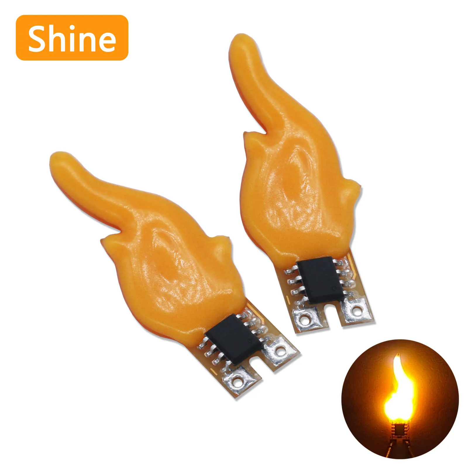 LEDs Candle Light 3V 5v New Flash Flame Light 2200K Home Camping Party Light Bulb Diode Decoration Accessories DIY DC3-5V