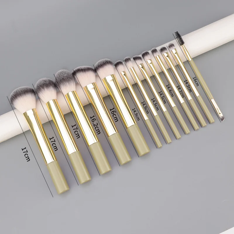 13SupportRTLong Tube Makeup Brush Set Soft Bristles Loose Powder Blush Highlight Contour Brush Eyeshadow Brush