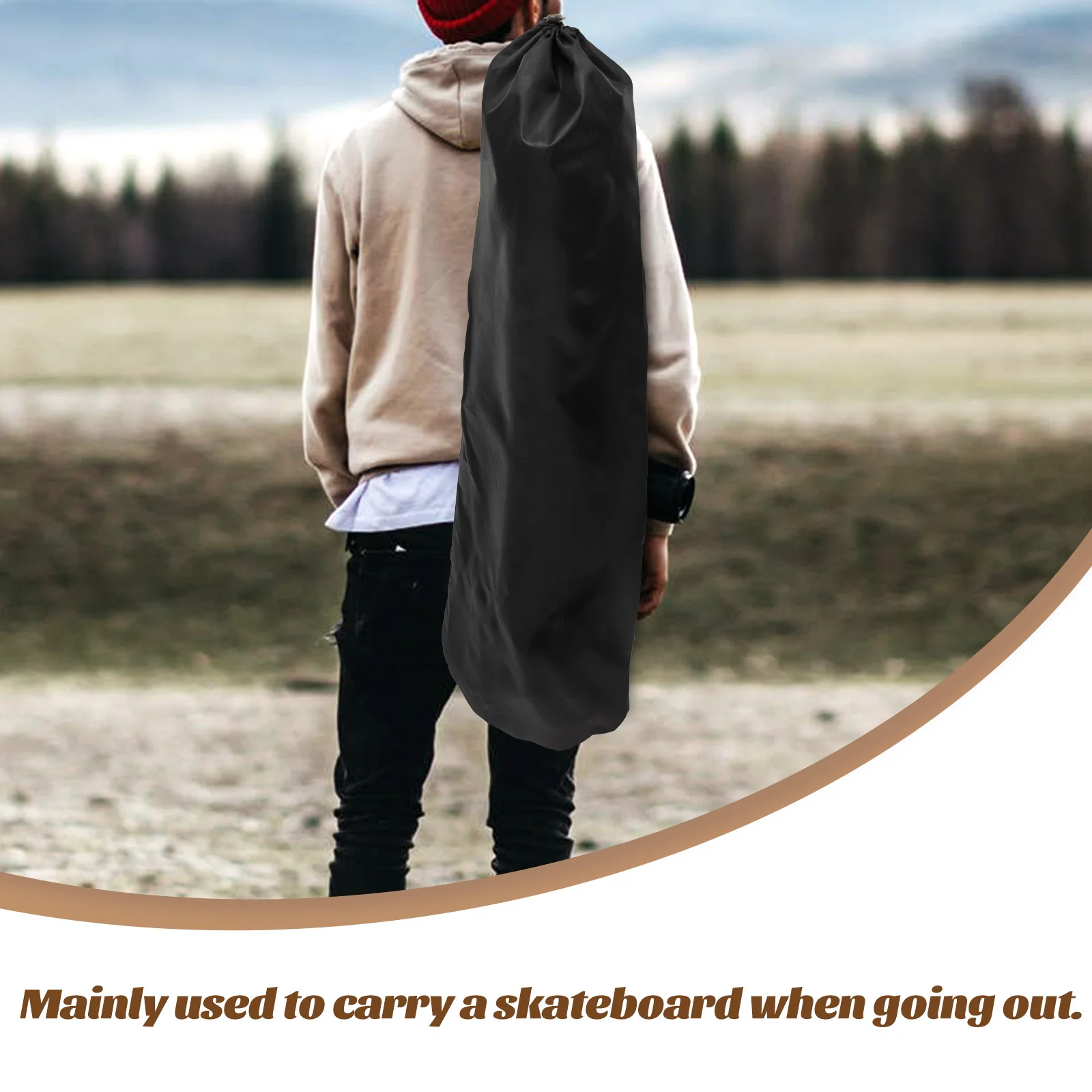 2 قطعة حقيبة الظهر لوح التزلج الحديثة الأسود إنهاء مقاومة للبقع خياطة قوية متعددة الاستخدام الكتف Crossbody الرافعة للنشاط