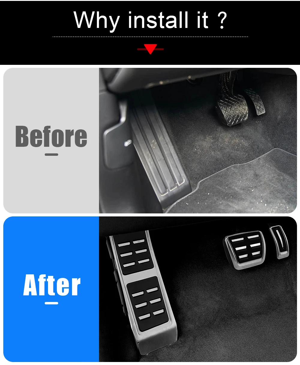 Für Porsche Macan / Macan S 2014-2018 2019 2020 2021 2022 2023 2024 2025 2026 Auto Gaspedal Bremspedal Abdeckung Zubehör – Detail 2