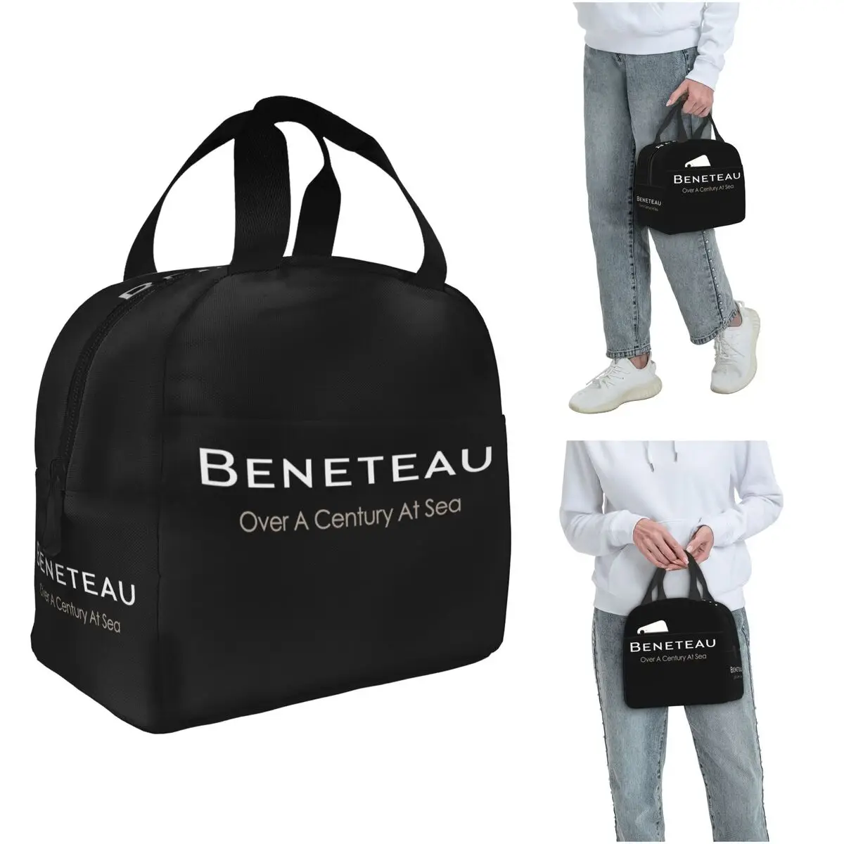 Beneteau Sailboat Sailing Yacht POCKET SIDE Insulated Lunch Bag for Women Kids Portable Food Boxes Thermal Lunch Box Tote