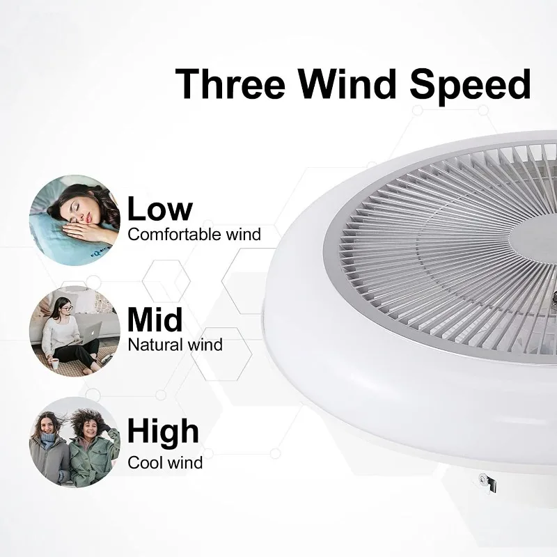 High Power Quiet Industrial Ceiling Fan Global Ceiling Fan Light Inverter Silent Bedroom Home Living Room Ceiling Fans