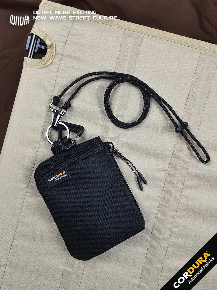 

Lightweight Outdoor Waterproof Ne Bag Key Earphone Coin Wallet Sports Sle Vertical Square ape Polyester Fiber