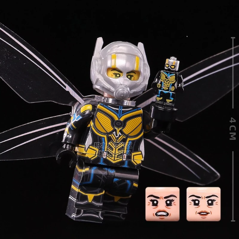 Figurines de film The Avengers, 4cm, modèle périphérique Ant-Man Wasp, blocs de construction à assembler, décoration de bureau, ornements, cadeaux, jouets