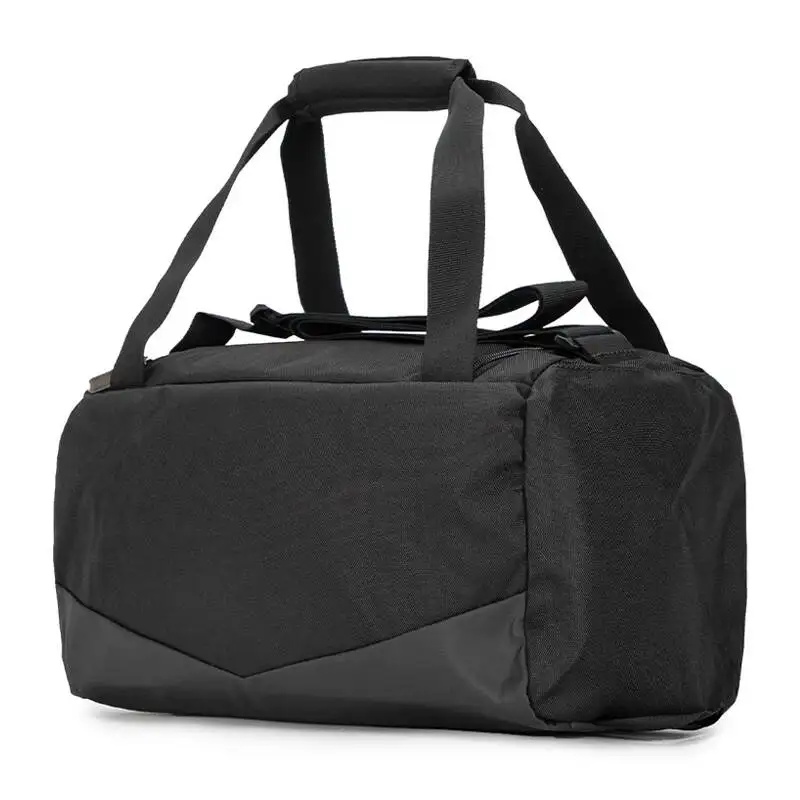 Under Armour 1376454-001 Black Medium Duffel Bag TPU Coated Sports Gym Bag Shoe Compartment Travel Workout Handbag
