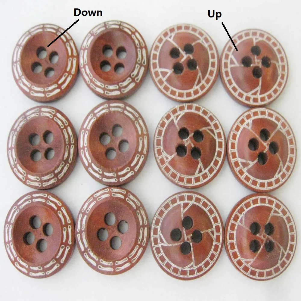 WBNOWA 2 أنواع للاختيار 15 مللي متر أزرار قميص مستديرة خشبية الصنع 50 قطعة/الحزمة لتقوم بها بنفسك الخياطة اكسسوارات #1