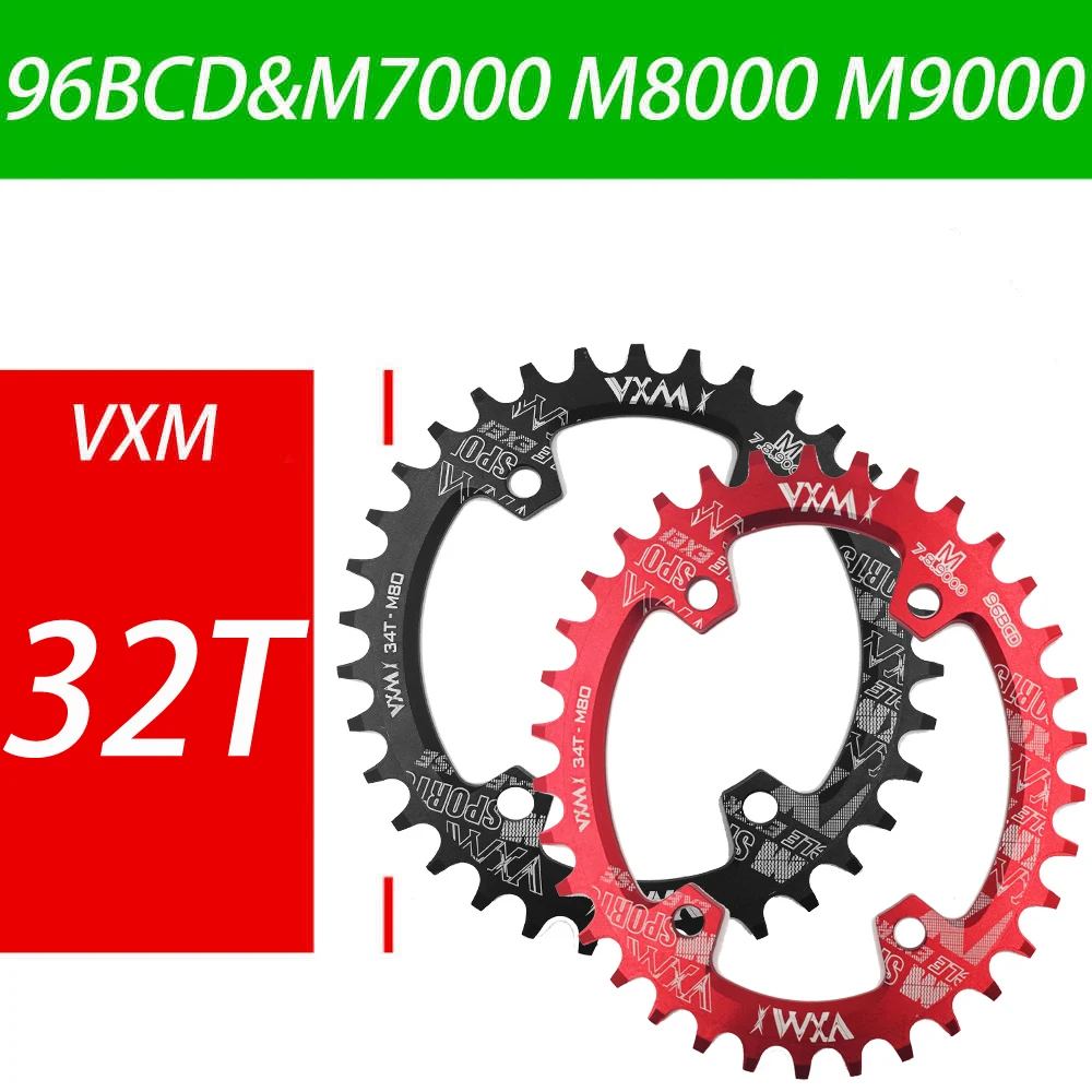 VXM-96BCD VTT Vélo lumière Ronde Ovale large et étroite plateau M7000 M8000 M9000 30T 32T 34T 36T 38T Route Étoile Anneau Vélo pièce ensemble