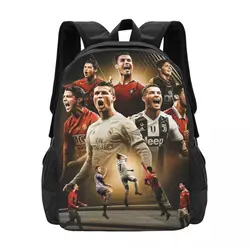 Football Player CR7 Soccer Travel Laptop Backpack Bookbag Casual Daypack College School Computer Bag for Women & Men