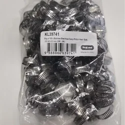 Kegland Stainless Steel Hose Clamp 100pcs/Bag Philip's Head Ring Clamp OD 9.5-22 Mm (3/8'- 2/8') Ring Clip Kits