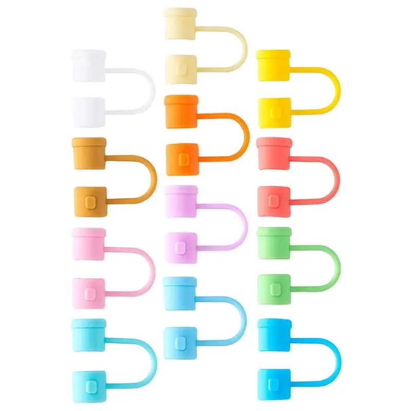 Straw Cover Covers Silicone Cap Drinking Tip Caps Reusable Tips Plugs Toppers Protector Colorful Dust Cloud Cute Lids Topper