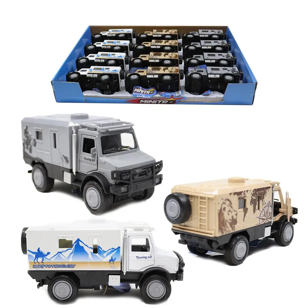 Pull drop doors opening Metal toy pickup truck